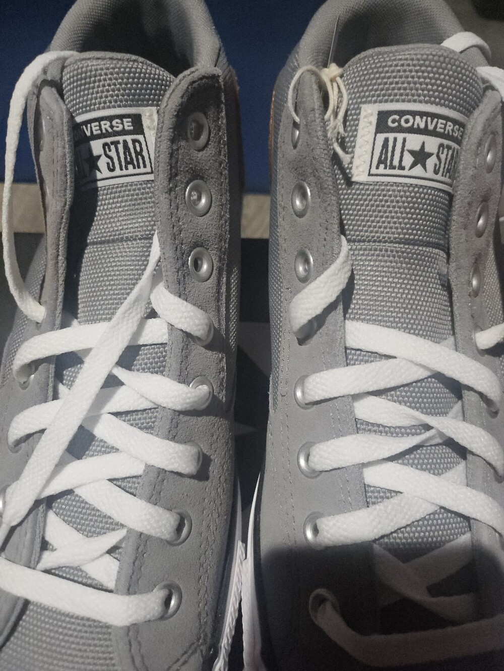 Converse Gray Canvas Low-Top Sneakers with Tan Patch - Picture 3 of 8